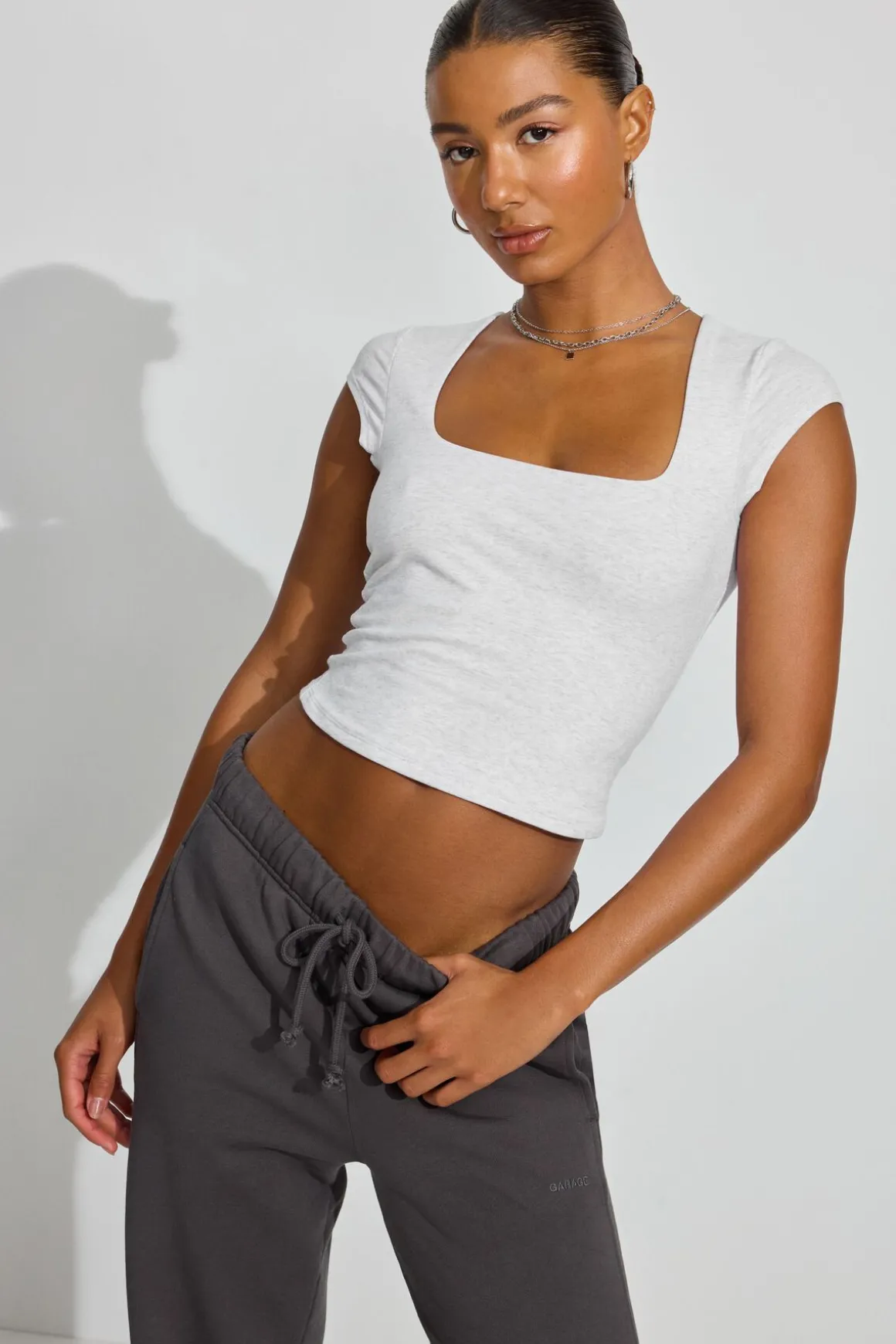 Discount Portia Square Neckline T Shirt Matching Sets|Tops