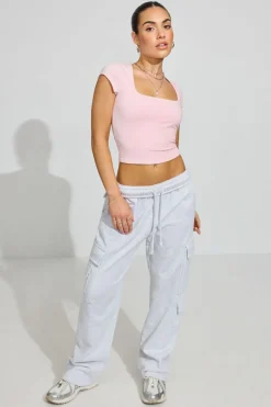 Outlet Portia Square Neckline T Shirt Tops|Short Sleeve Tops