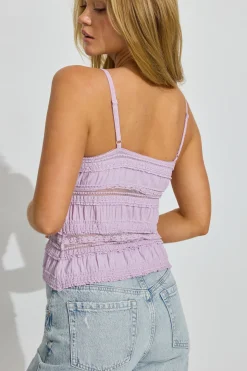 Outlet Resort Lace Flyaway Top Tank Tops