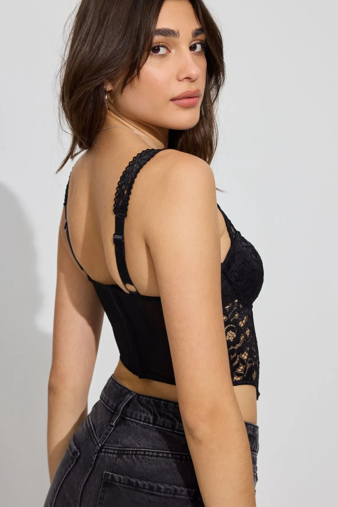 Outlet Rodeo Lace Bustier Tank Tops