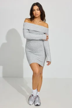 Best Scarlet Spongy Off Shoulder Dress Dresses