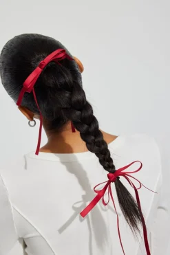 Sale Set of 6 Ribbon Bow Hair Elastics Hair Accessories