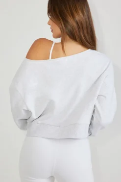 Store SoftTerry Off Shoulder Sweatshirt Fleece|Tops