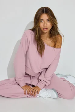 Online SoftTerry Off Shoulder Sweatshirt Matching Sets|Tops