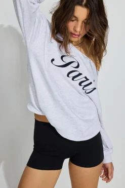 Cheap SoftTerry Off Shoulder Sweatshirt Matching Sets|Hoodies & Sweatshirts