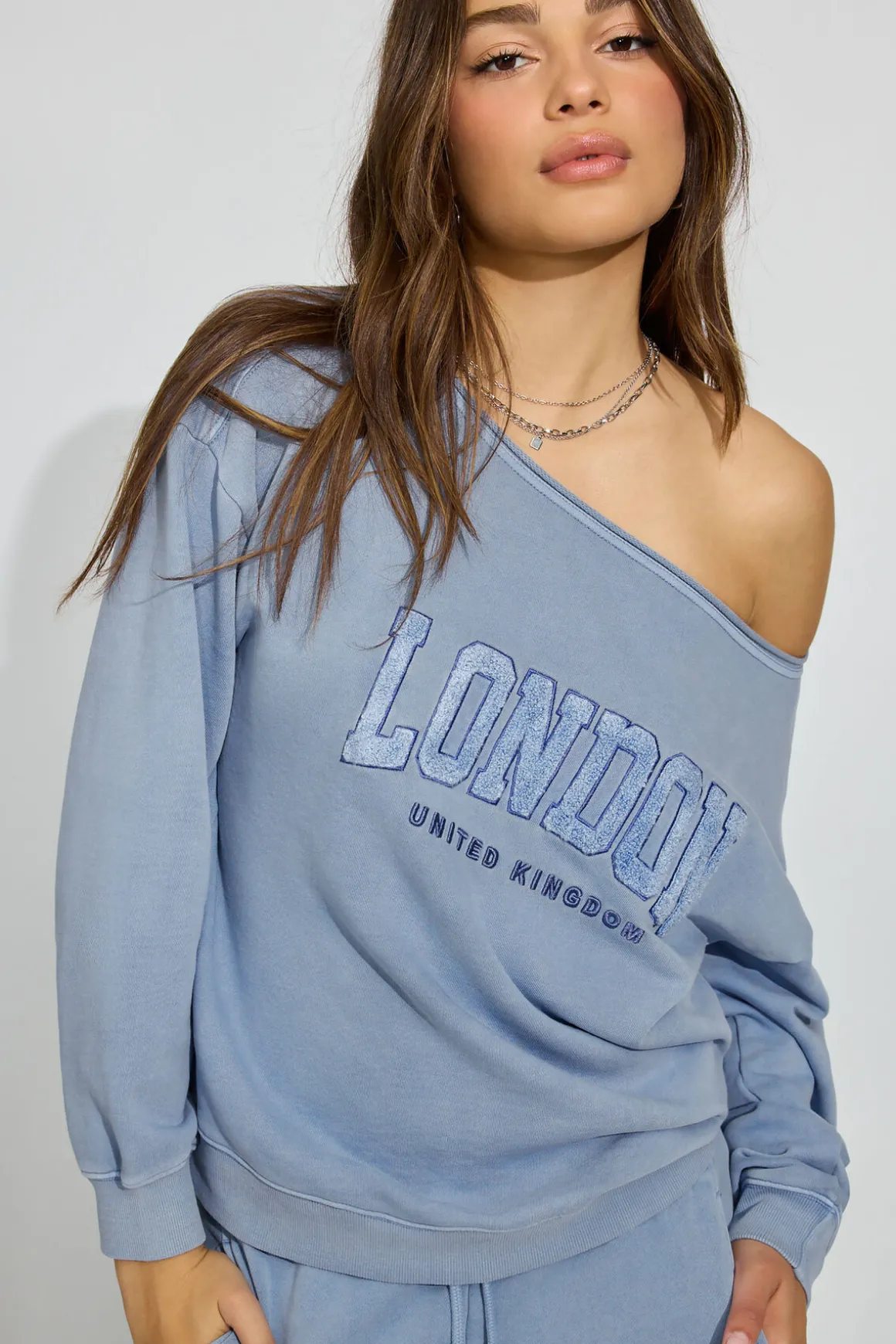 Store SoftTerry Off Shoulder Sweatshirt Matching Sets|Hoodies & Sweatshirts
