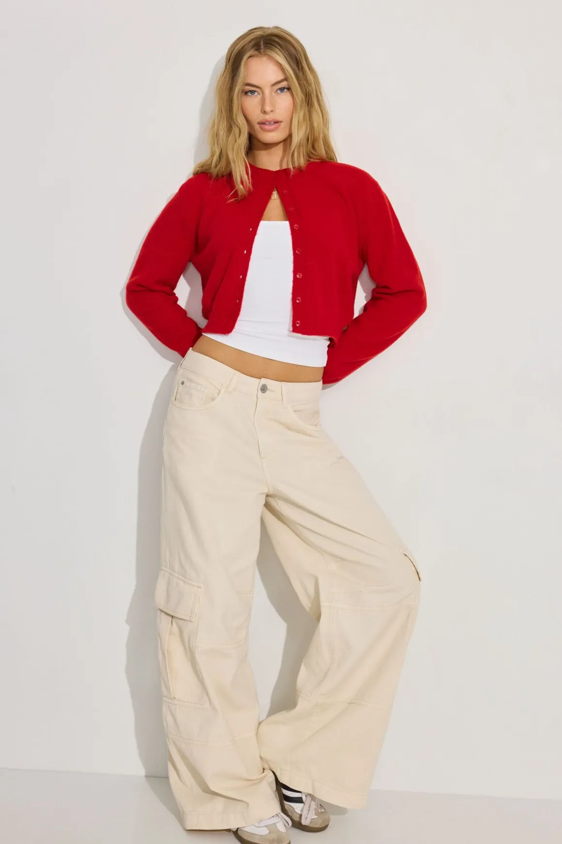 Hot Spongy Button Up Cardigan Sweaters & Cardigans|Long Sleeve Tops
