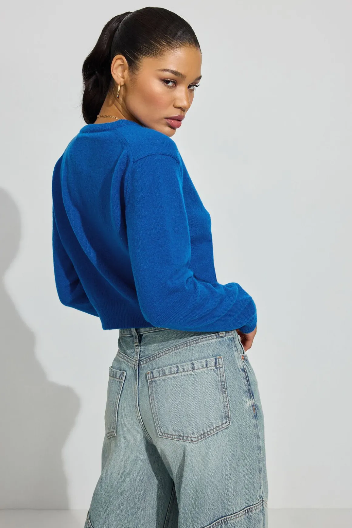 Shop Spongy Button Up Cardigan Sweaters & Cardigans|Long Sleeve Tops