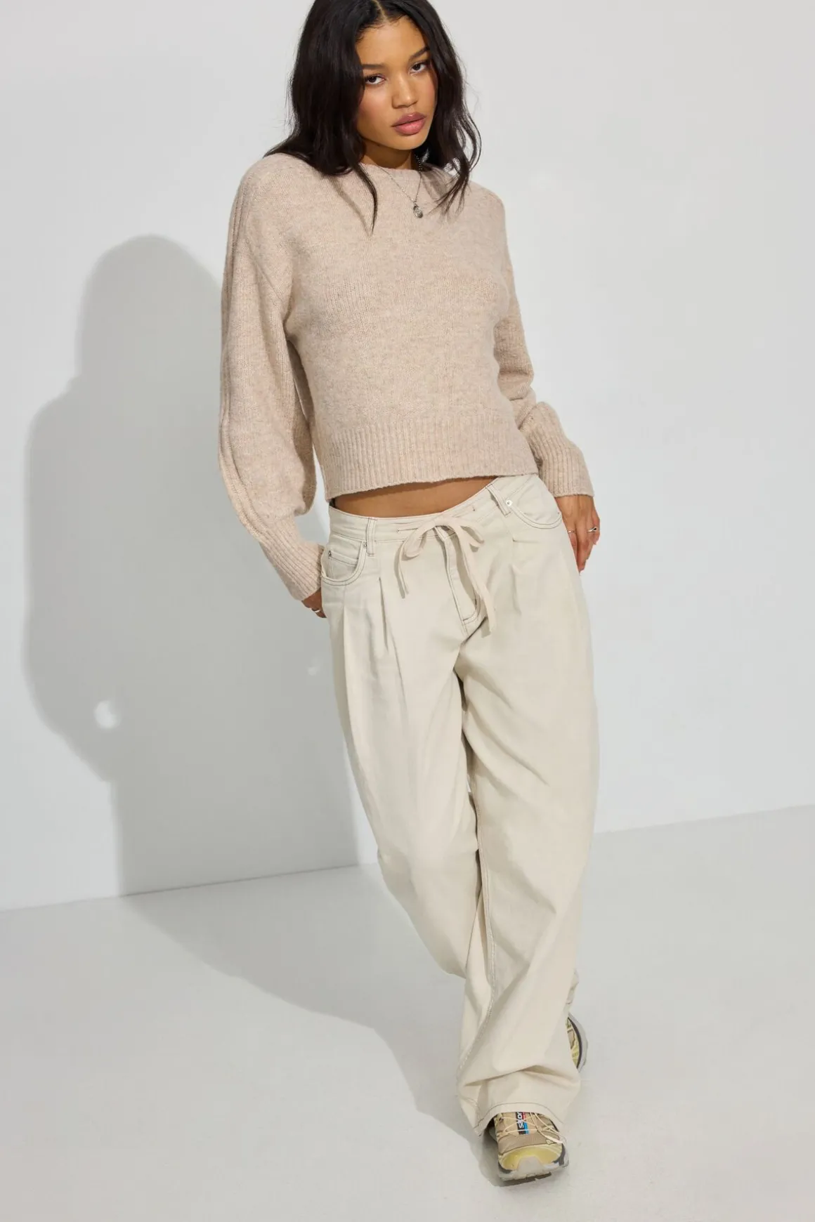 Hot Spongy Loose Crewneck Sweater Sweaters & Cardigans|Long Sleeve Tops