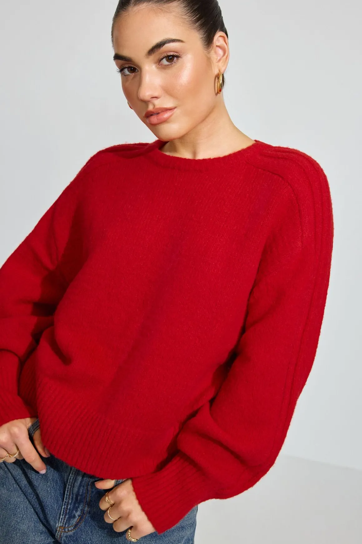 Discount Spongy Loose Crewneck Sweater Sweaters & Cardigans|Long Sleeve Tops