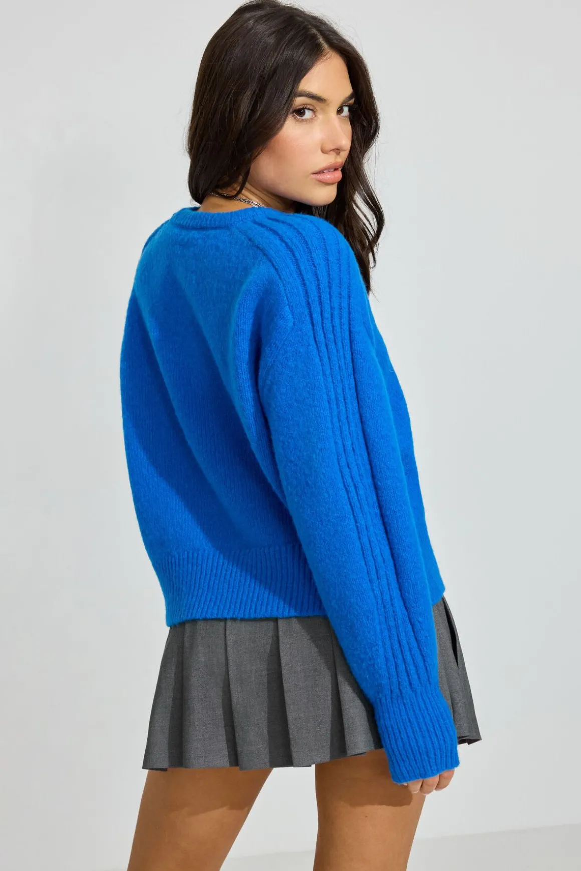 Clearance Spongy Loose Crewneck Sweater Sweaters & Cardigans|Long Sleeve Tops