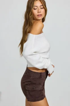 Flash Sale Spongy Off Shoulder Sweater Sweaters & Cardigans|Long Sleeve Tops
