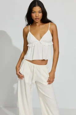 Hot Strappy Peplum Cami Top Tank Tops