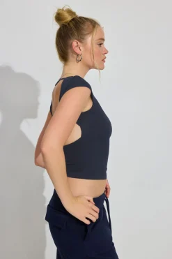 Shop Talia Open Back T Shirt Tops|Short Sleeve Tops