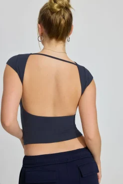 Shop Talia Open Back T Shirt Tops|Short Sleeve Tops