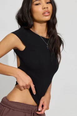 New Talia Open Back T Shirt Tops|Short Sleeve Tops