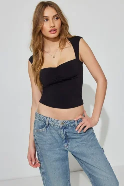 Hot Talina Square Neck Top Tank Tops|Short Sleeve Tops