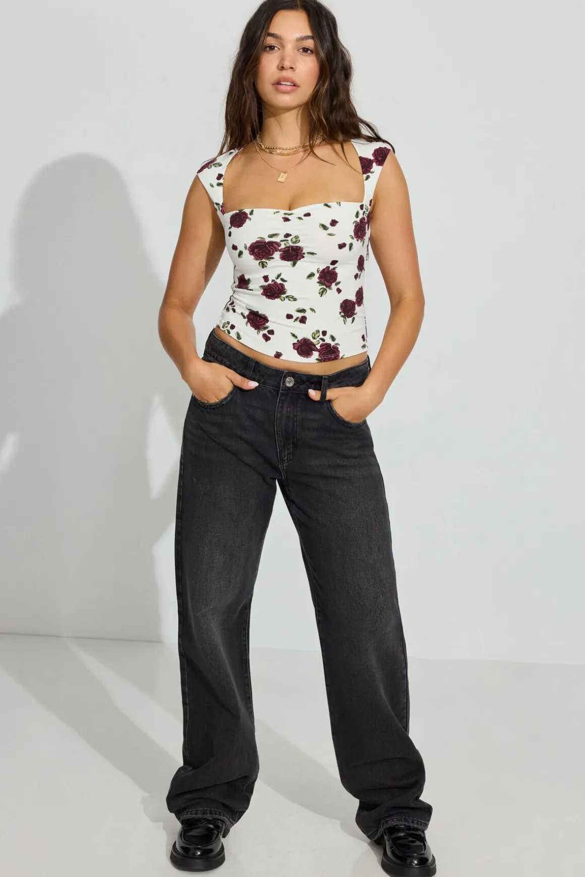 Outlet Talina Square Neck Top Short Sleeve Tops