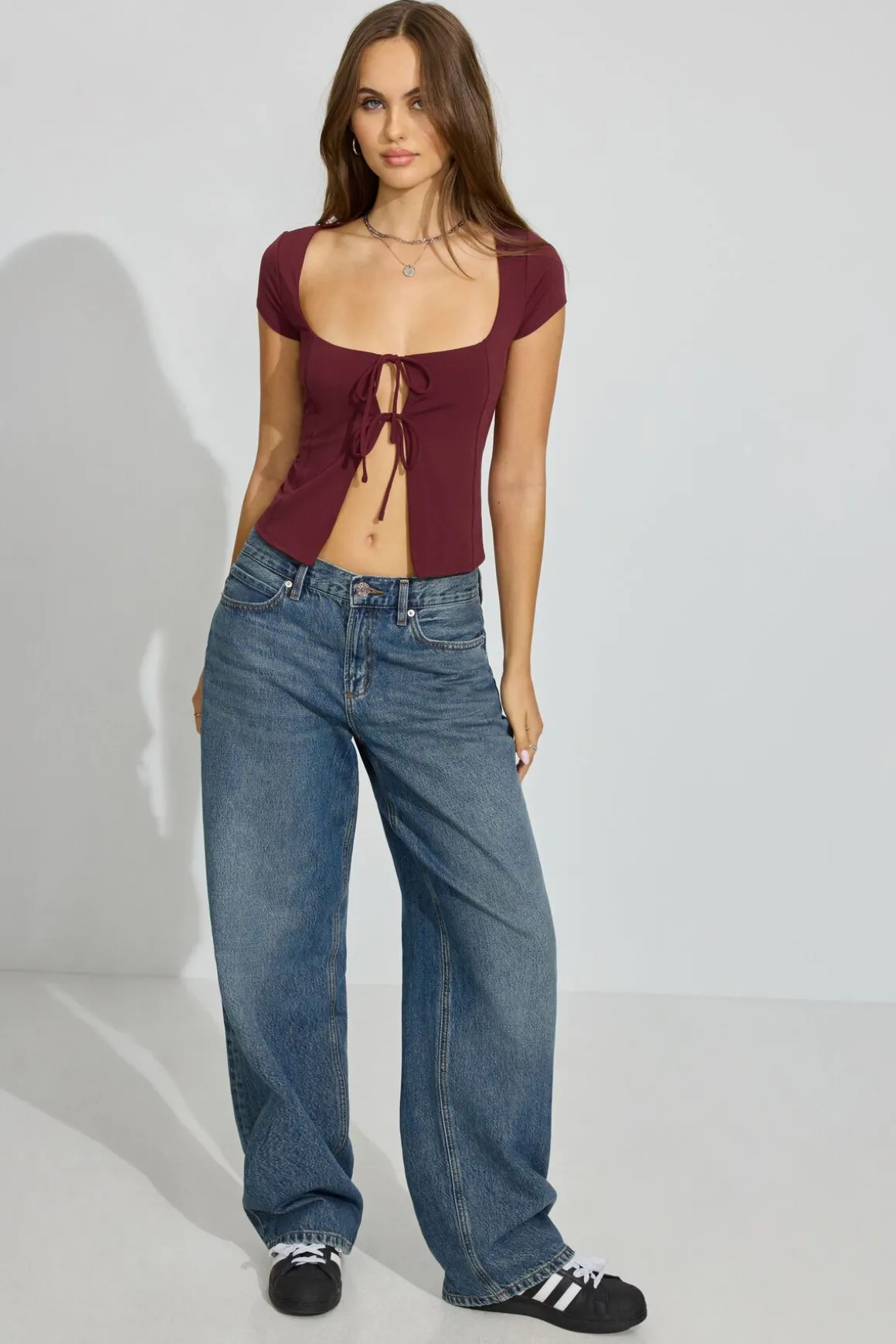 Clearance Tie Front Flyaway Top Tank Tops|Short Sleeve Tops