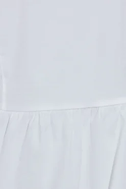 Cheap Tie Front Puff Sleeve Top Short Sleeve Tops