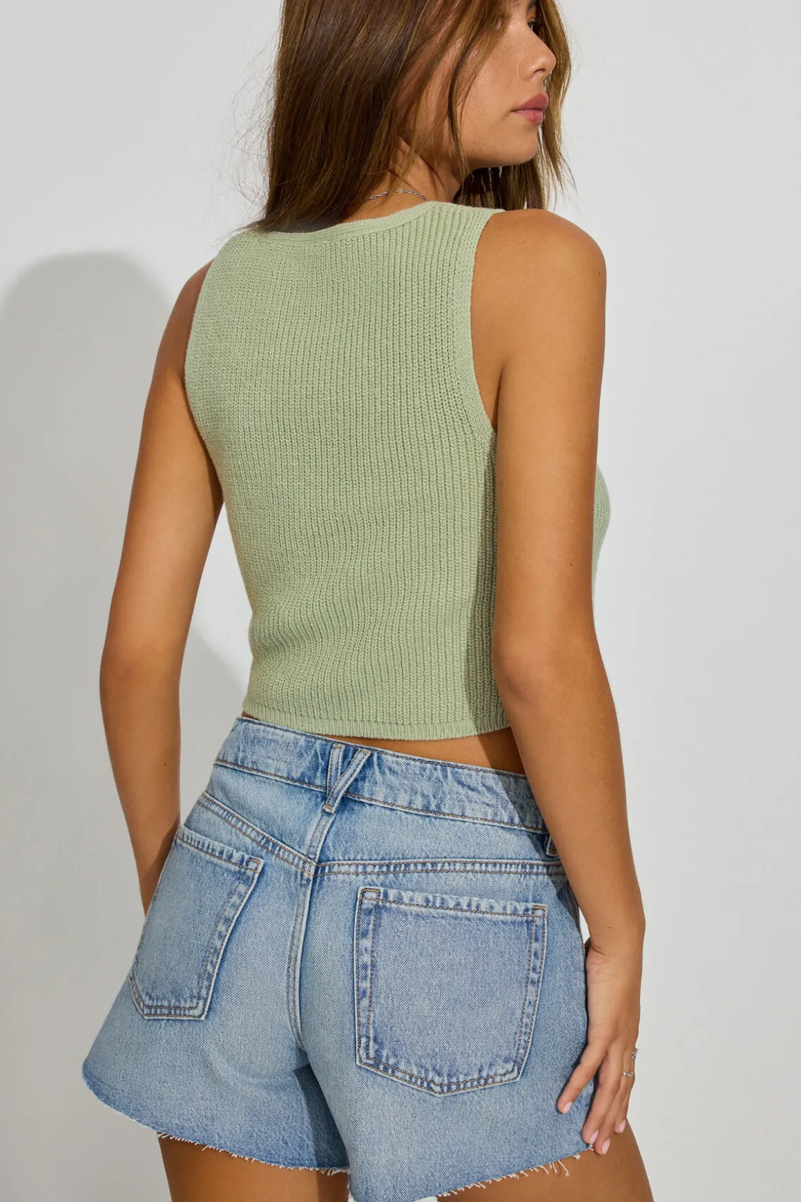 Discount Tie Front Vest Tank Tops|Sweaters & Cardigans