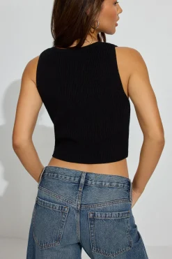 Hot Tie Front Vest Tank Tops|Sweaters & Cardigans